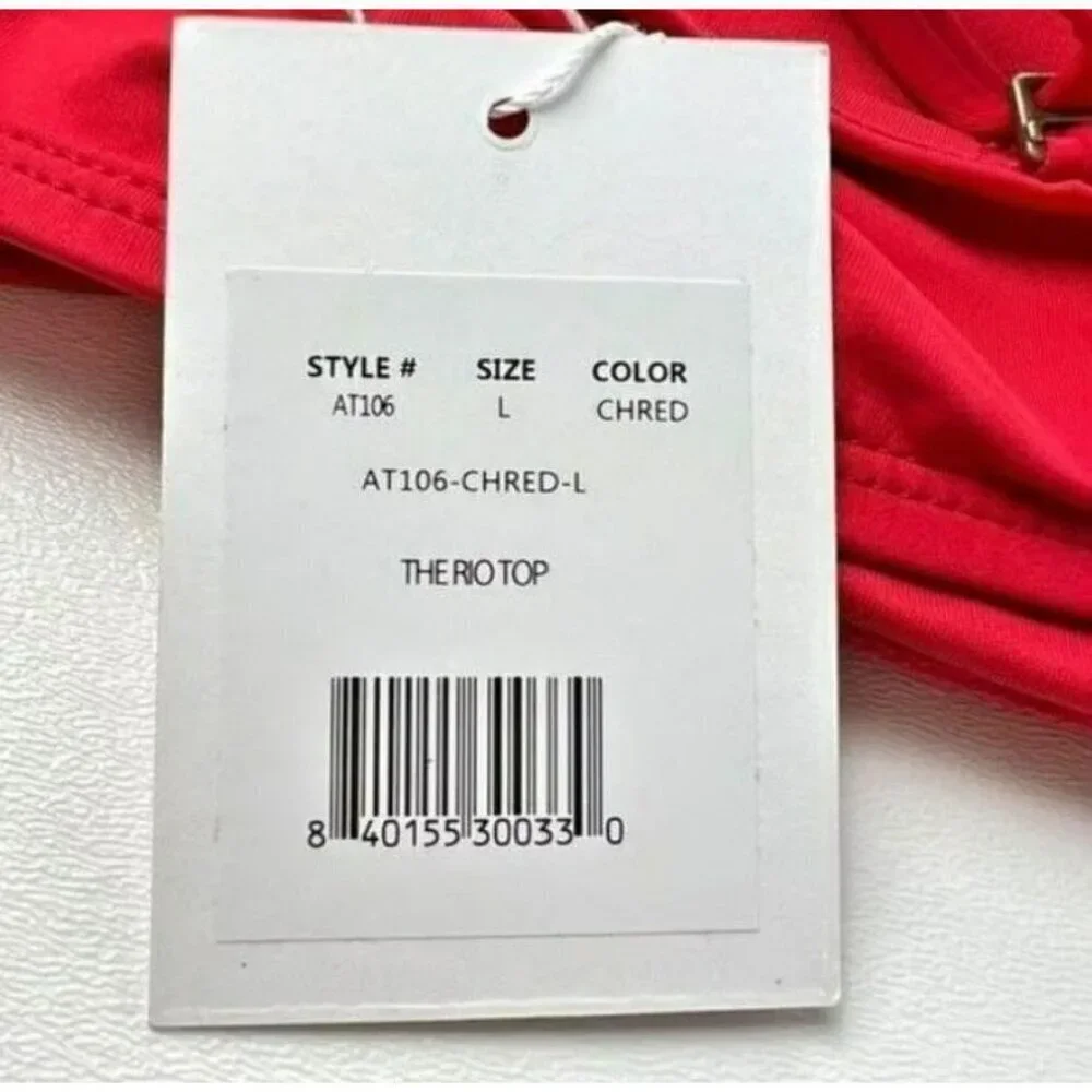 Andie Swin The Rio Bikini Top‎ Cherry Red Large